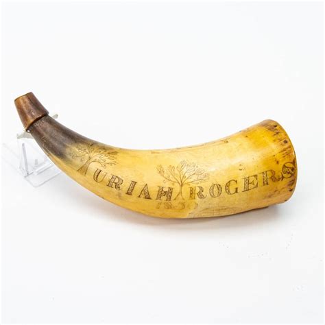 Identified Powder Horn Isaiah Rogers Rare Collectibles Tv