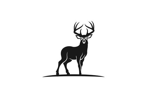 Silhouette Deer Vector Icon Illustration Afbeelding Door Quatrovio