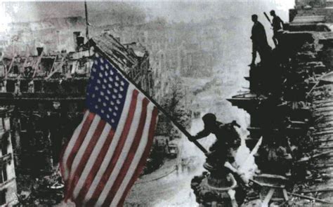 On This Day 75 Years Ago Us Troops Raise The Flag Over The Reichstag
