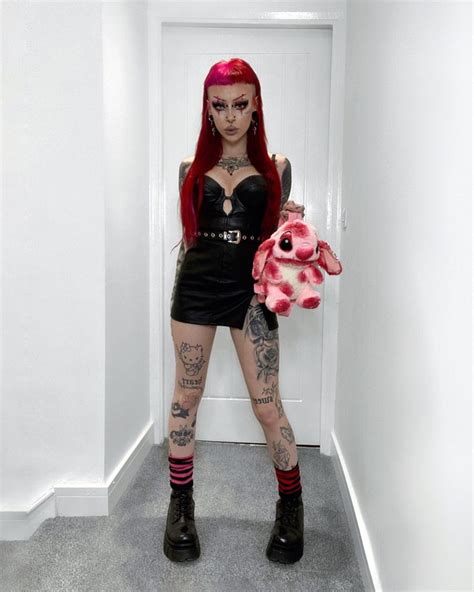 Hpxw Fashion Outfit Alt Alternative Gothic Emo Egirl Tattoos Piercings Fashion Fashion