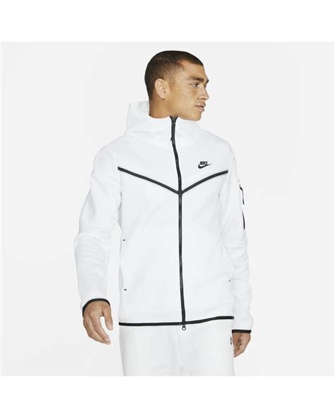 Nike Sportswear Tech Fleece Full Zip Hoodie White For Men Lyst
