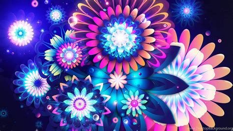 Colorful Abstract Flowers Wallpapers For Desktop And Mobile Desktop