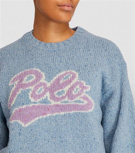 Polo Ralph Lauren Blue Logo Sweater Harrods Uk