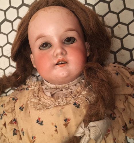 Antique 28 Armand Marseille Doll 370 Leather Body Bisque Head Arms