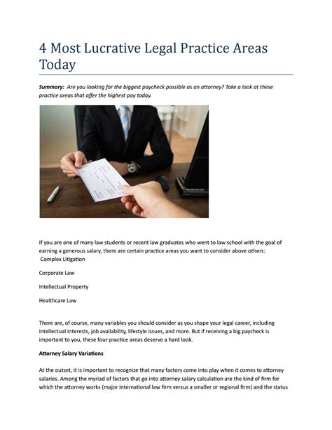 4 Most Lucrative Legal Practice Areas Today Lawcrossing By Lawcrossing
