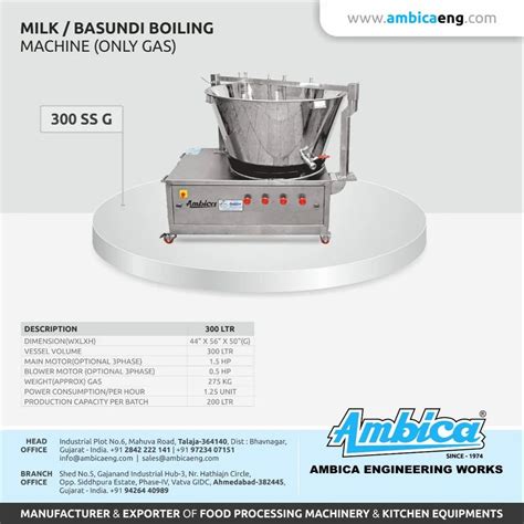 1ph3ph Optional Milk Boiling Machine 300 Ss G Capacity 300 Ltr At