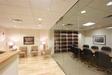 Lawyers Office Space In Dc Light Wood Reception Area Glass