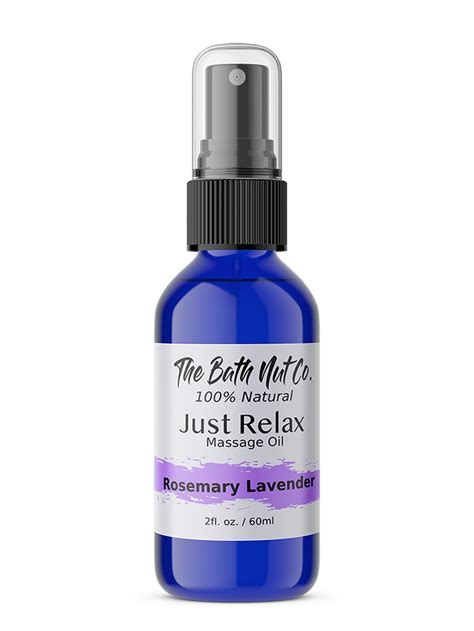 Just Relax Lavender Rosemary Massage Oil The Bath Nut Co