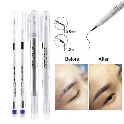 1 Set Surgical Skin Marker Eyebrow Marker Pen Beauty Tattoo Skin Marker