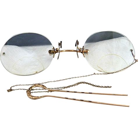 Vintage Gold Pince Nez Eyeglasses Hair Pin From Victoriascurio On Ruby Lane