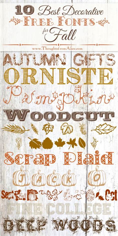 10 Best Free Decorative Fonts For Fall Scrap Booking