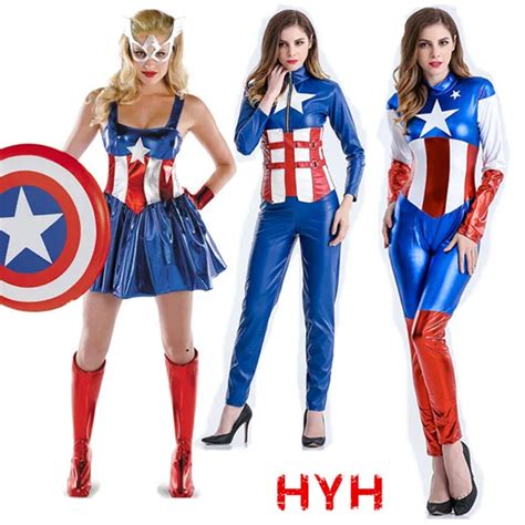 Captain America Costumes Sexy Halloween Costumes For Women Cosplay Sexy Costume Superhero
