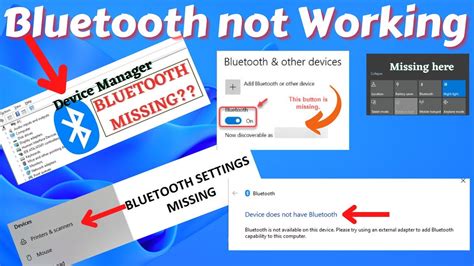 Fix Bluetooth Issues In Windows 1011 Solved Bluetooth Icon Missing