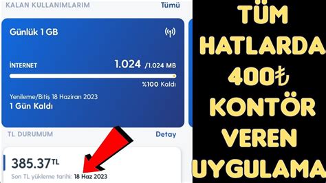 TÜM HATTLARDA BEDAVA 400 KONTÖR VE 1 GB İNTERNET KAZANMAK Turkcell
