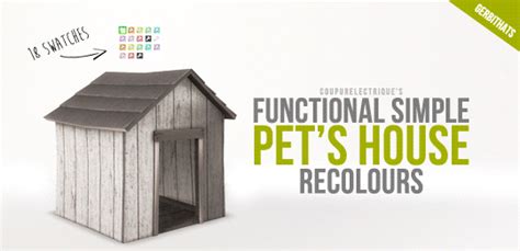 Functional Pet House Recolors For The Sims 4 Sims 4 Pets Sims Pets Sims