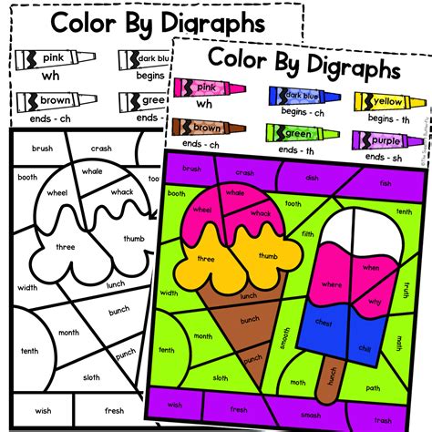 Summer Activities Color By Digraphs Made By Teachers