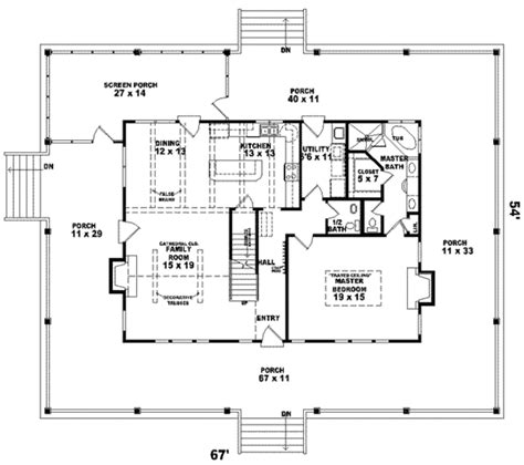Country Style House Plan 3 Beds 25 Baths 2200 Sqft