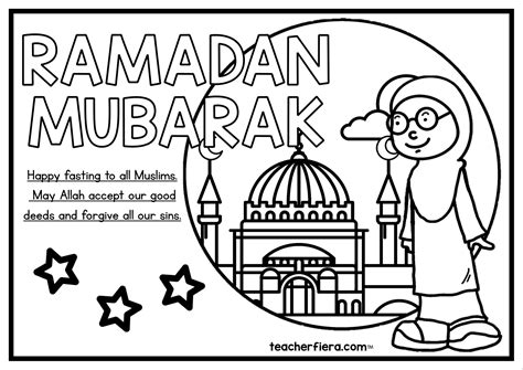 Ramadan Mubarak Coloring Pages