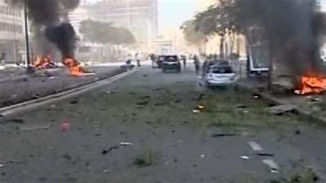 Video Photos Large Explosion Rocks Beirut Targets Former Minister