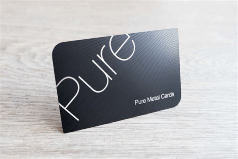Matt Black Stainless Steel Business Cards Pure Metal Cards