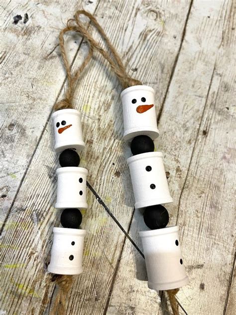 Diy Snowman Spool Ornaments Creating Through Chaos Christmas Tree