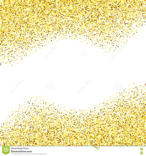 Gold Glitter Textured Border Stock Vector Illustration Of Background
