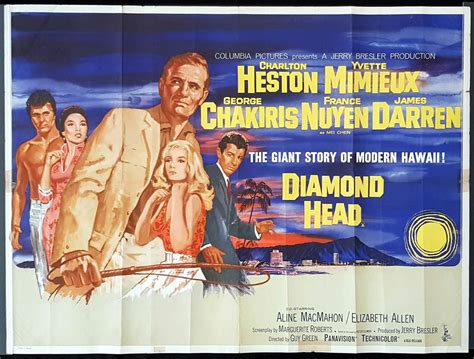 diamond head original british quad movie poster charlton heston yvette mimieux moviemem