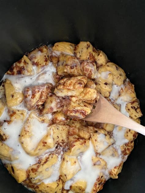 Crock Pot Cinnamon Roll Casserole Recipe Fun Happy Home