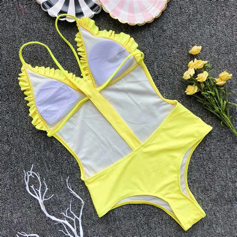 sexy low back one piece swimsuit women 2019 monokini thong swimwear brazilian trikini bathing
