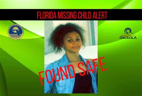 Missing 14 Year Old Florida Girl Found Safe