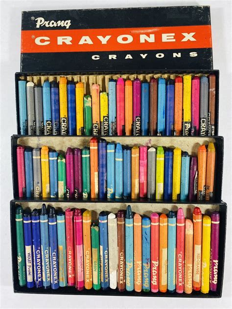 Lot Of 72 Vtg Prang Crayonex Crayons Dixon American Crayon Company 323