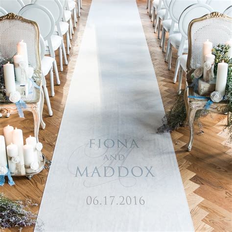 Contemporary Vintage Personalized Aisle Runner The Knot Shop