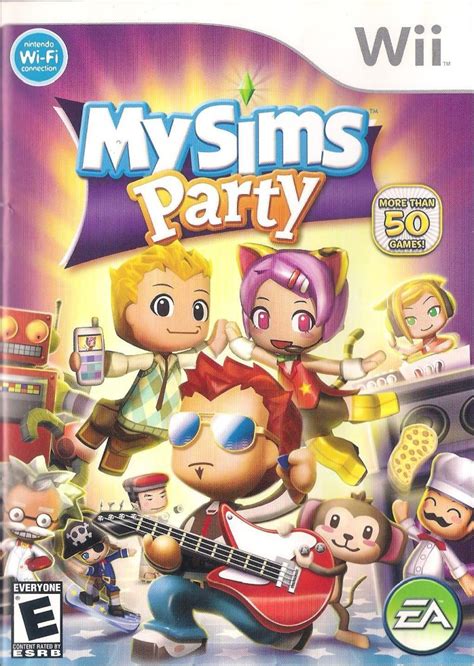 Mysims Party Wii Box Cover Art Mobygames