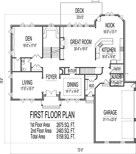 House Plans For 5000 Square Feet And Above House Plans