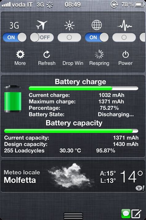 Batteryinfo For Notification Center Le Informazioni Sulla Batteria