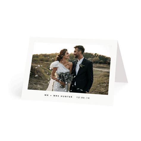 modern wedding border photo card set papier
