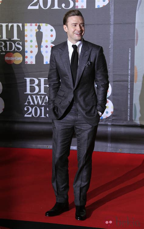 Justin Timberlake En Los Brit Awards 2013 Alfombra Roja De Los Brit