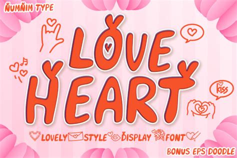 Love Heart Font By Numnim · Creative Fabrica