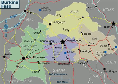 Map Of Burkina Faso Map Regions Online Maps And