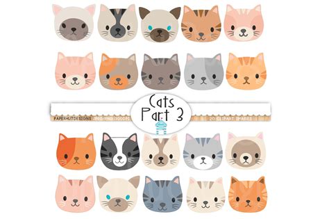 Cat Faces Clipart Cute Kitten Faces Clipart 380864 Characters