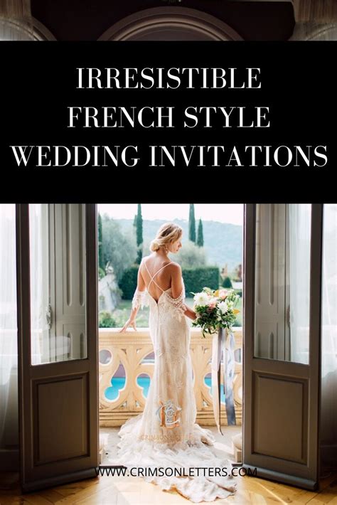 Irresistible French Style Wedding Invitations ~ Crimson Letters