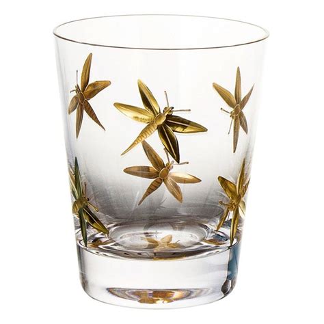 Artel Fly Fusion Gilded Collection Set Of Single Old Fashioned Glasses