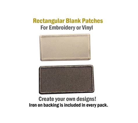 Rectangular Blank Patches For Embroidery Or Vinyl Etsy Uk