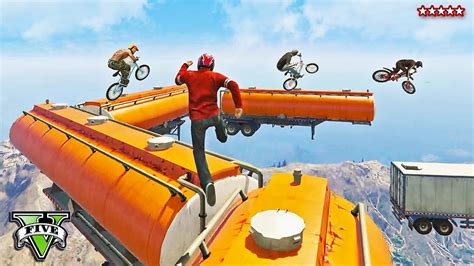 Gta 5 Online Extremely Hard Bmx Racing Epic Parkour Race So Many