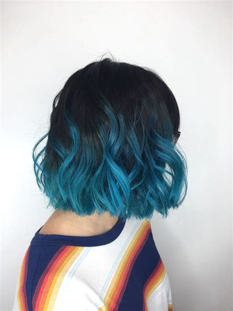 Alyxandriaang Short Blue Hair Blue Ombre
