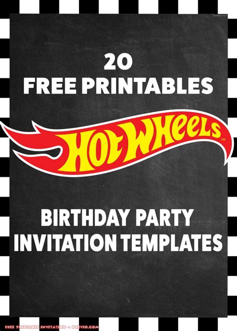 20 Hot Wheels Party Invite Free Printables Download Hundreds Free