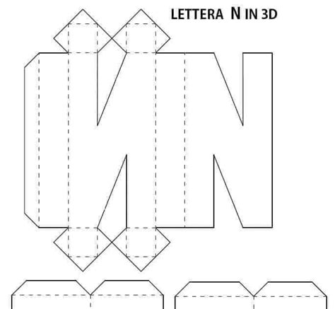 Molde Letra N 3d Para Imprimir Gratis Letras Do Alfabeto Ver E Fazer