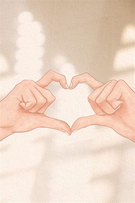 Cute Heart Hand Gesture Aesthetic Royalty Free Stock Illustration