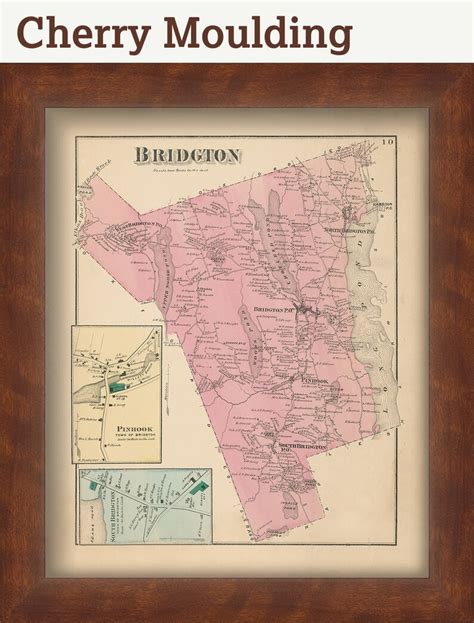 Bridgton Maine 1871 Map Replica Or Genuine Original Etsy