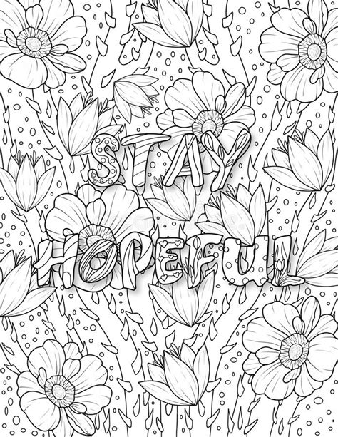 Coloring Positive Quotes Stock Illustrations 854 Coloring Positive
